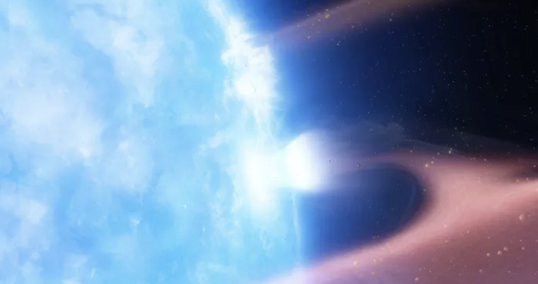 Los restos de un planeta previamente destruido por la enana blanca G29-38 se precipitan sobre ella