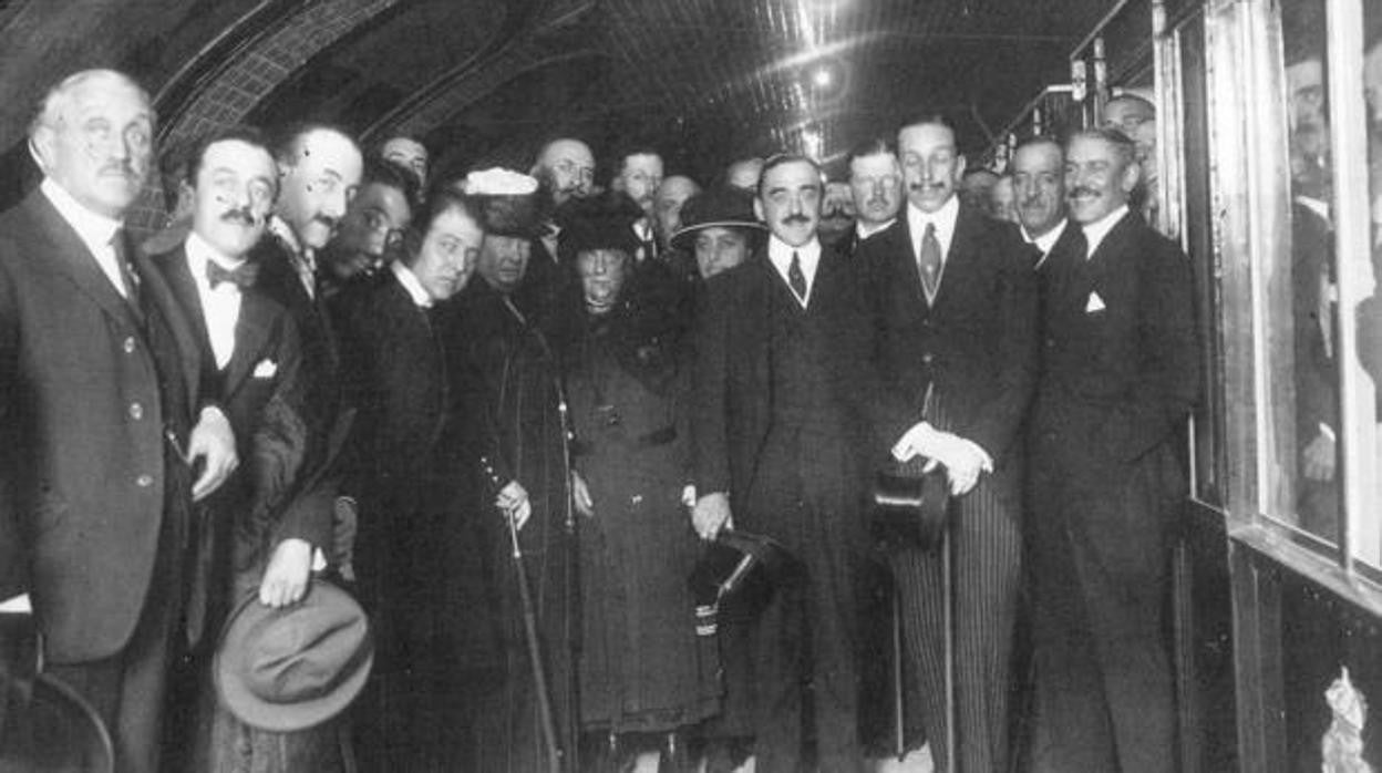 El Rey Alfonso XIII asistió a la inauguración de la primera línea de Metro en 1919