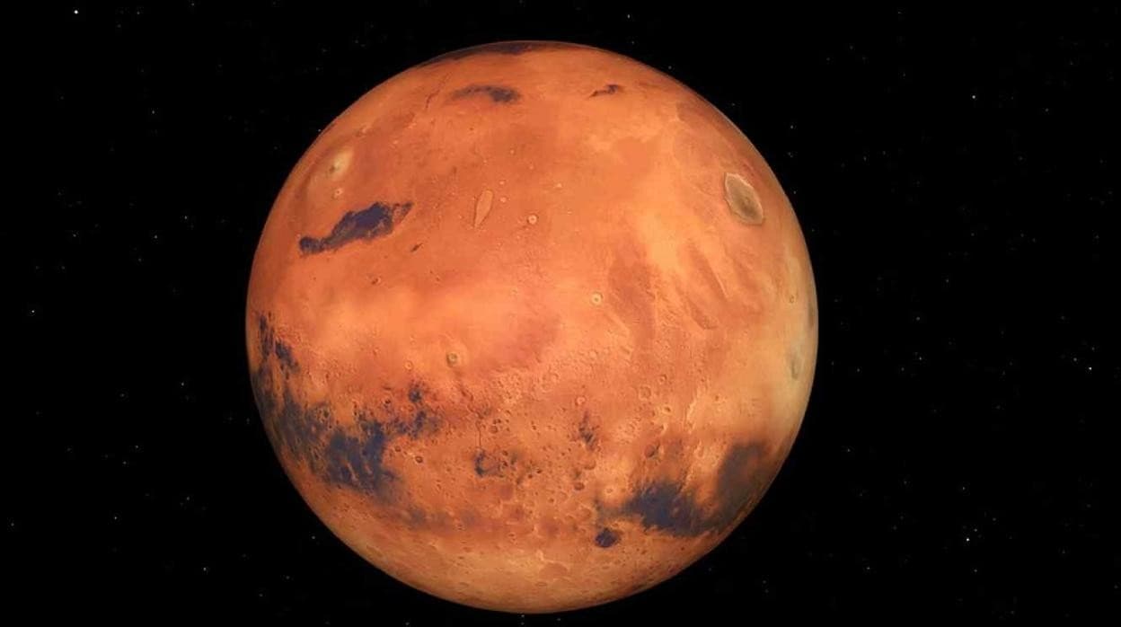 Ilustración de Marte generada en 3D por una computadora