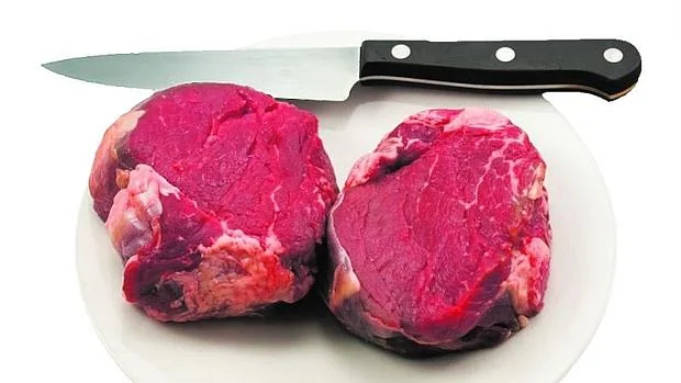 Dos piezas de carne de ternera