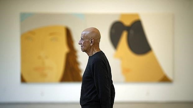 Alex Katz fotografiado en la galería Javier López &amp; Fer Francés