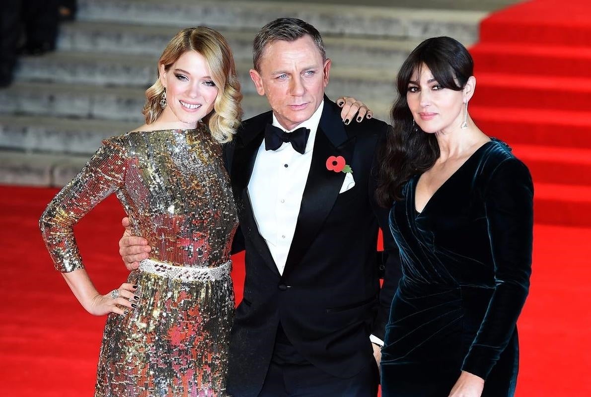 Lea Seydoux, Daniel Craig y Monica Bellucci, en el estreno mundial de «Spectre» en Londres