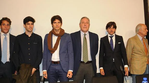 Posada de Maravillas, López Simón, Federico Arnás, Diego Ventura y José Luis Lozano, en el Aula Bienvenida