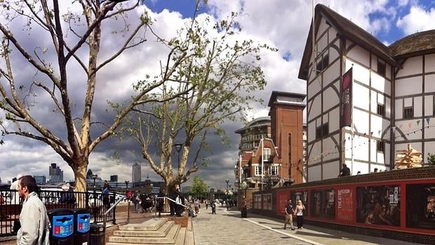 El Globe Theatre, junto al río Támesis