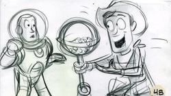 Dibujo del «storyboard» de «Toy Story»