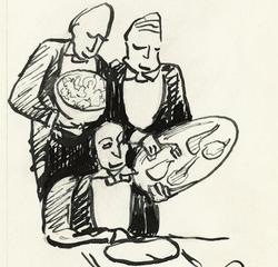 Dibujo de Gómez de la Serna para sus greguerías