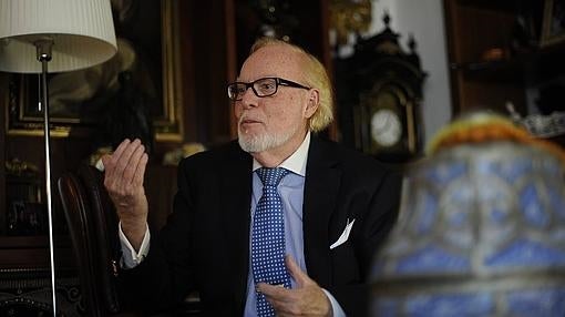 Wiesenthal, en un momento de la conversación