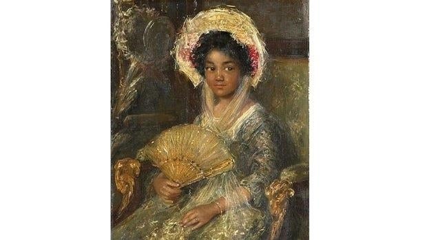 «Jovencita negra» (c- 1900), de Simon Maris, ha pasado a llamarse «Mujer joven con abanico»