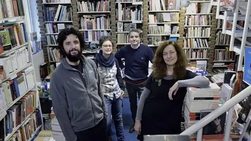 El equipo de la Rafael Alberti: de izquierda a derecha, Iñaki Lucía, Laura Vila, Miguel Martín Gómez y Lola Larumbe