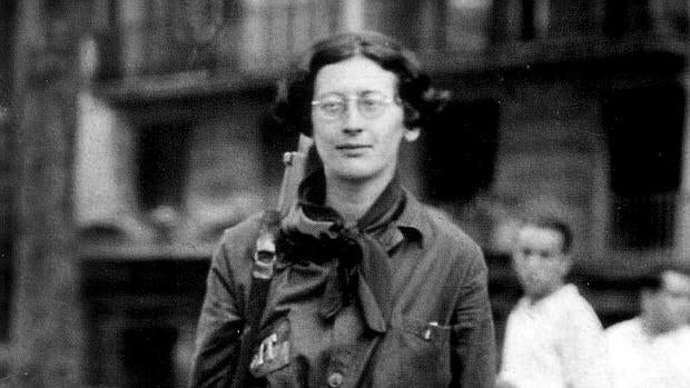 Simone Weil, en España en 1936