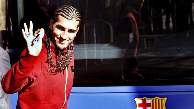 José Manuel Pinto, cuando todavía jugaba en el Barça