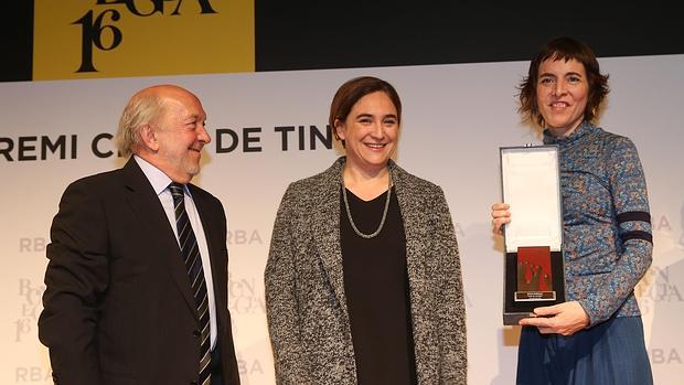 Núria Cadenes, durante la entrega del premio