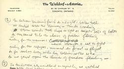 Manuscrito de «Chimes of Freedom», de 1964