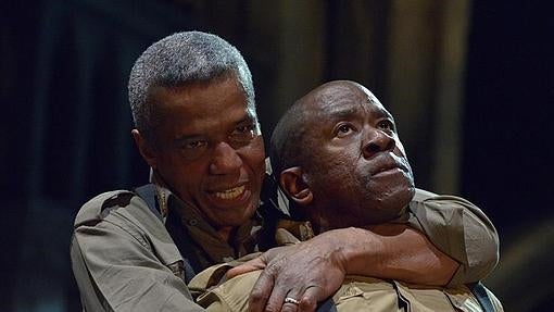 Hugh Quarshie, como Otelo, y Lucian Msumati, como Yago