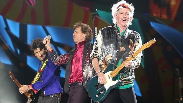 Ronnie Wood, Mick Jagger y Keith Richards, durante el concierto de los Stones en La Habana