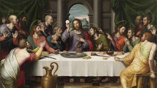«La Última Cena» (hacia 1562), de Juan de Juanes, óleo expuesto en el Museo del Prado