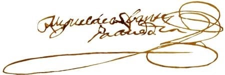 Firma autógrafa de Miguel de Cervantes ante un notario en Utrera (1593)