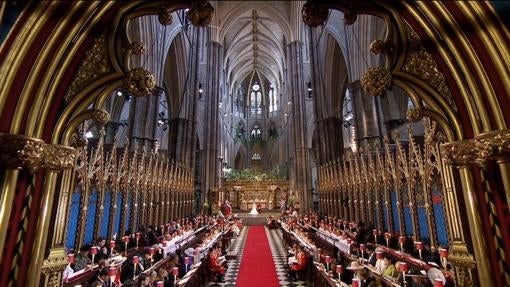 La Abadía de Westminster durante la boda del Príncipe William y Kate Luddington