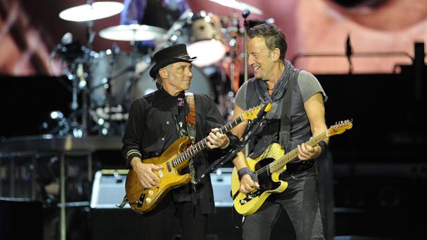Springsteen, durante su actuación en Barcelona el 14 de mayo