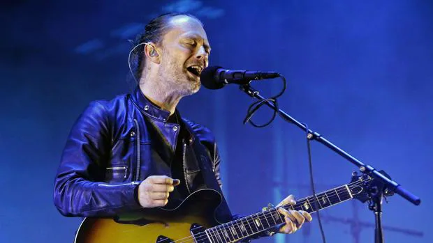 El cantante de Radiohead, Thom Yorke, en un concierto