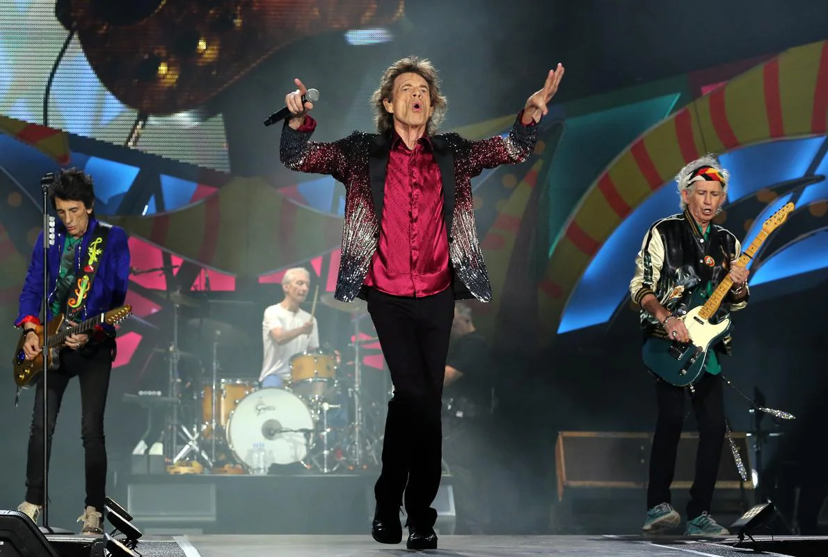 Los Rolling Stones durante un concierto