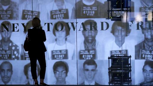 Activistas negros detenidos durante las lucha por los derechos civilies