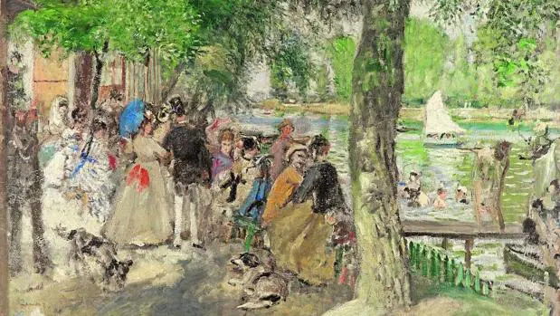 «Baños en el Sena (La Grenouillère)», óleo pintado por Renoir en 1869