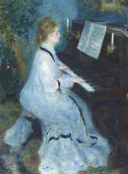 «Mujer al piano», de Renoir