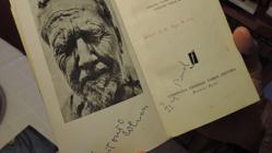Ejemplar de la «Antología poética», de Ezra Pound, que éste dedicó a Antonio Colinas