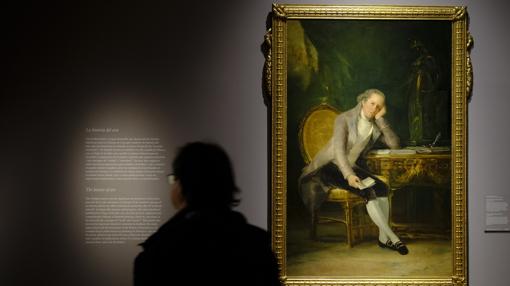 Así de pensativo y melancólico retrato Goya a Jovellanos