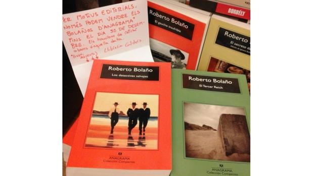 Las librerías tendrán que devolver los títulos en depósito de Bolaño en Anagrama antes de enero