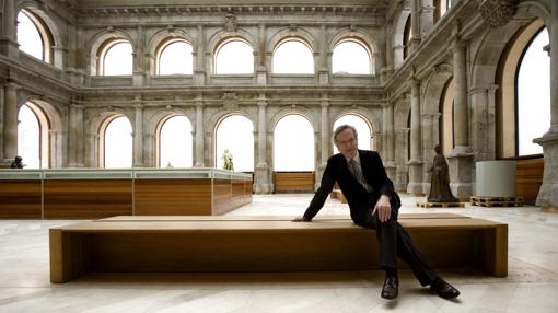 Rafael Moneo, en el Claustro de los Jerónimos al acabar su ampliación