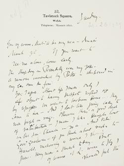 Una de las cartas de la correspondencia que mantuvieron Virginia Woolf y Vita Sackville-West