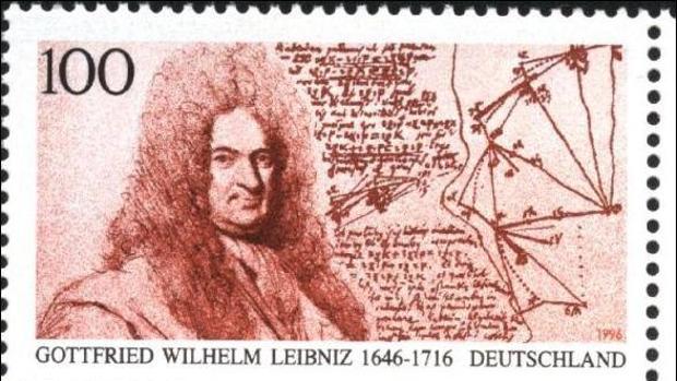 Imagen de Gottfried Wilheim Leibniz en un sello