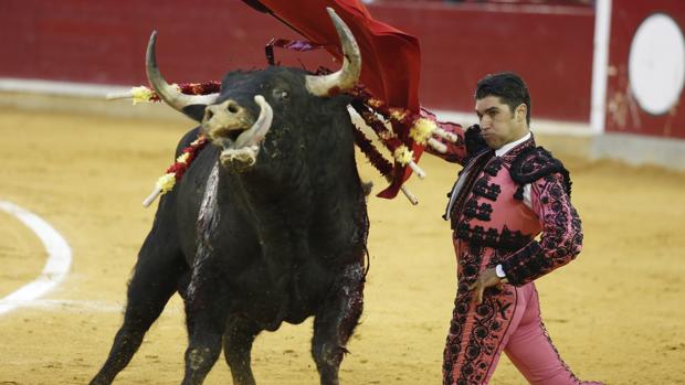 Cayetano Rivera, en una imagen de archivo, toreando un toro del Pilar