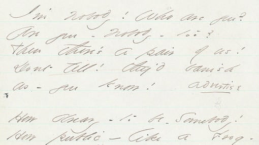 Manuscrito de «¡Yo no soy nadie! ¿Quién eres tú?»