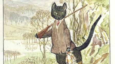 Ilustración de «El cuento del gatito con botas», de Beatrix Potter