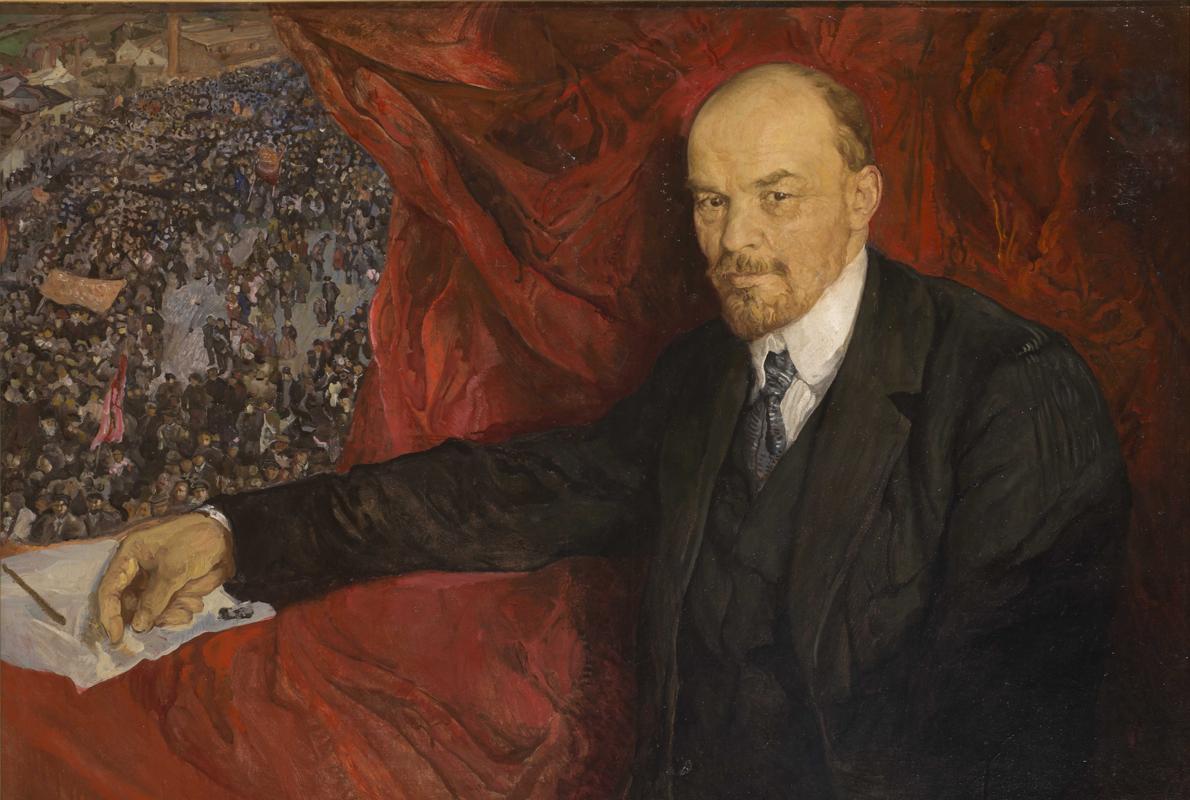 Isaak Brodsky: «V. I. Lenin y Manifestación», 1919