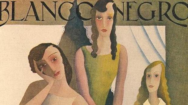 «Tres muchachas en un balcón», portada de Blanco y Negro de 1929