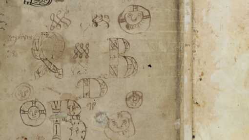 Dibujos en una biblia medieval