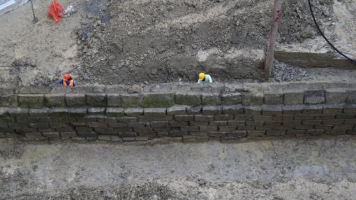 Trabajos de restauración del acueducto