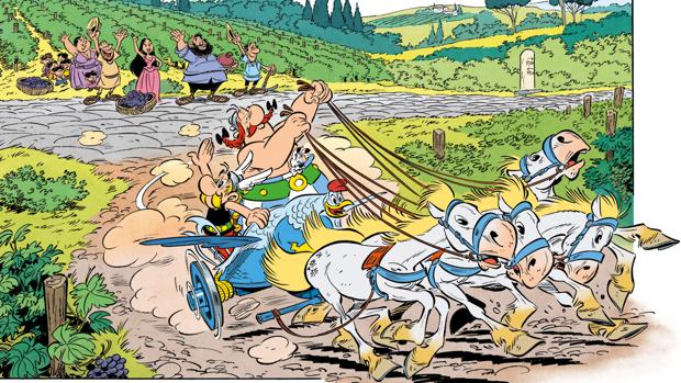 Una de las viñetas de «Astérix en Italia»