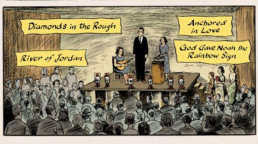 Una de las actuaciones de la familia Carter, representada por Frank M. Young y David Lasky