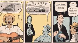 Viñeta de la novela gráfica editada en España por Impedimenta