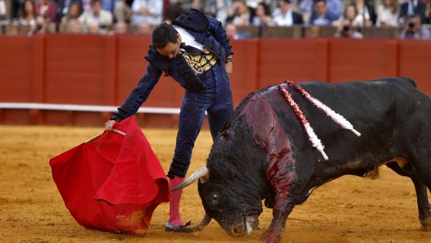 El Cid durante su faena en la corrida de Fuente Ymbro