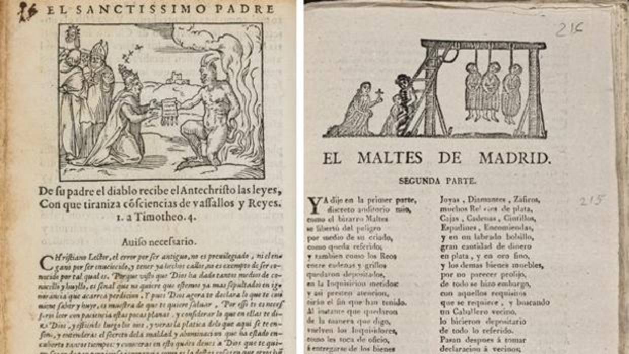 Dos de los libros que forman parte de la exposición