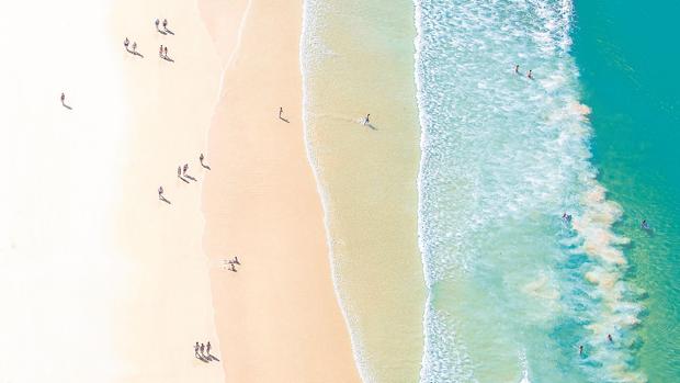 Una toma aérea de la costa gaditana