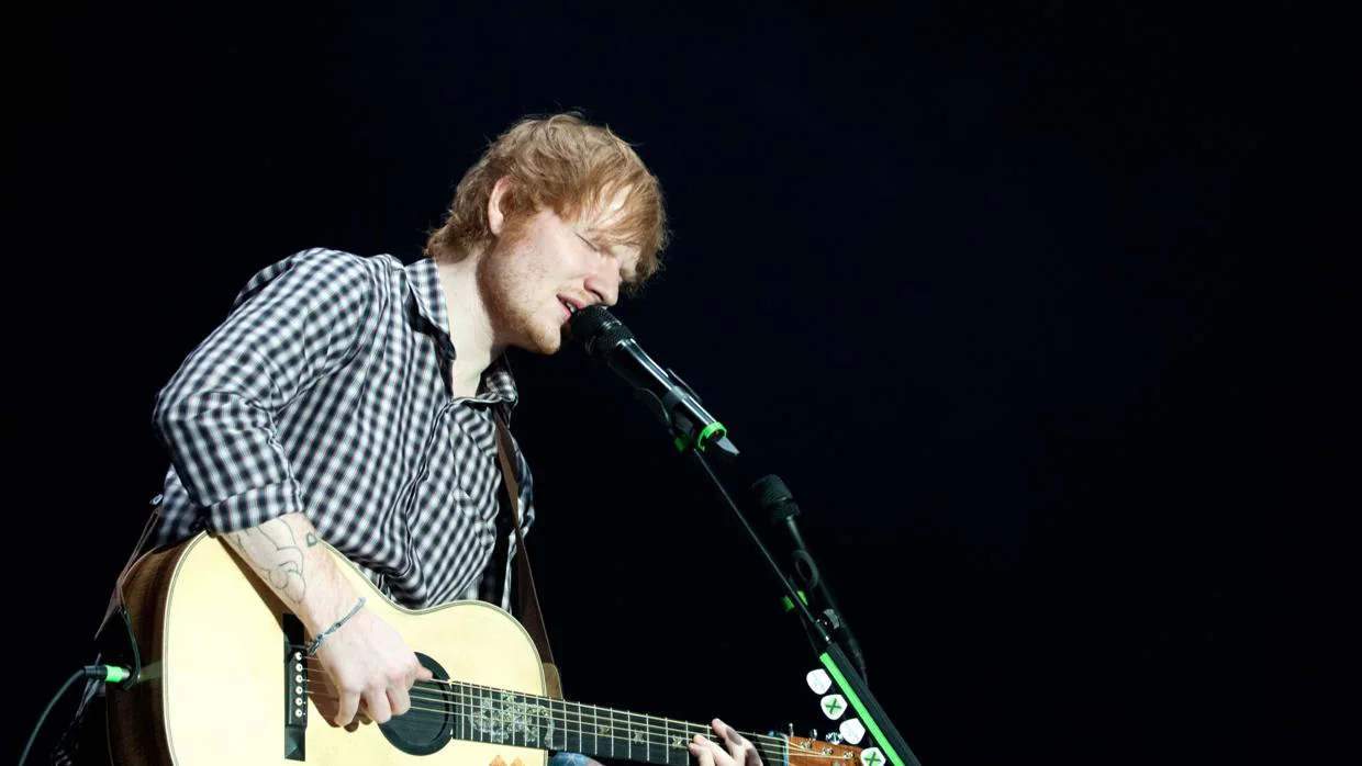 El cantante Ed Sheeran en concierto