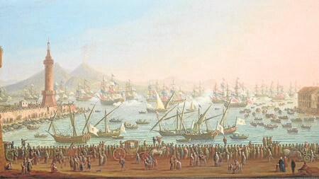 Pietro Fabris inmortalizó en 1759 la imagen de Carlos III embarcándose en Nápoles rumbo a Barcelona para iniciar su reinado en España