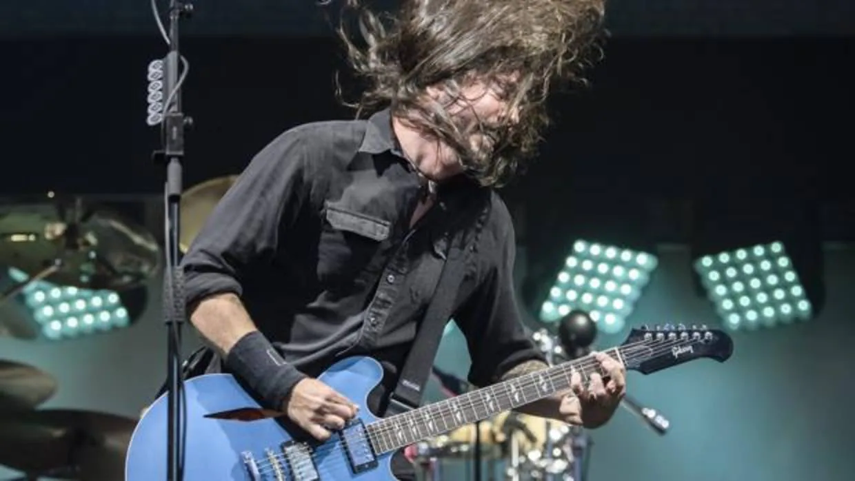 Dave Grohl, durante un concierto de Foo Fighters en Festival de Lollapalooza (Berlín), el pasado 10 de septiembre